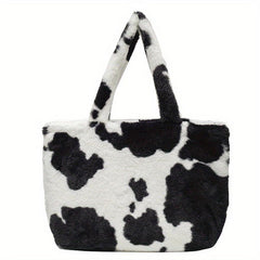 Soft Plush Shoulder Bag All Match Storage Bag For Office & School