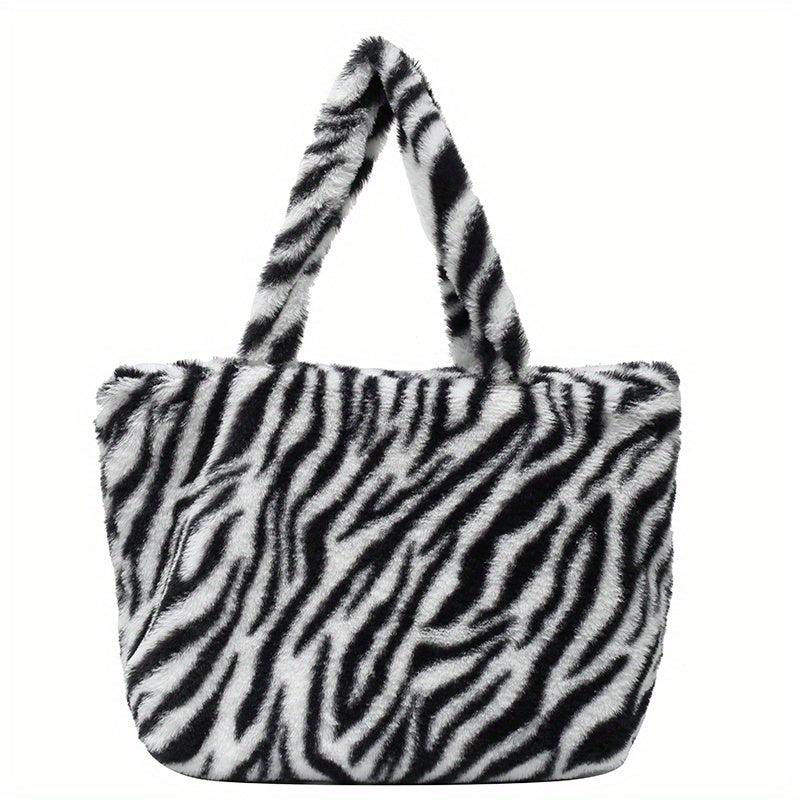 Soft Plush Shoulder Bag All Match Storage Bag For Office & School
