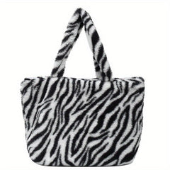 Soft Plush Shoulder Bag All Match Storage Bag For Office & School