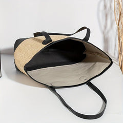 Straw Woven Large Tote Bag Lightweight Summer Beach Handbag