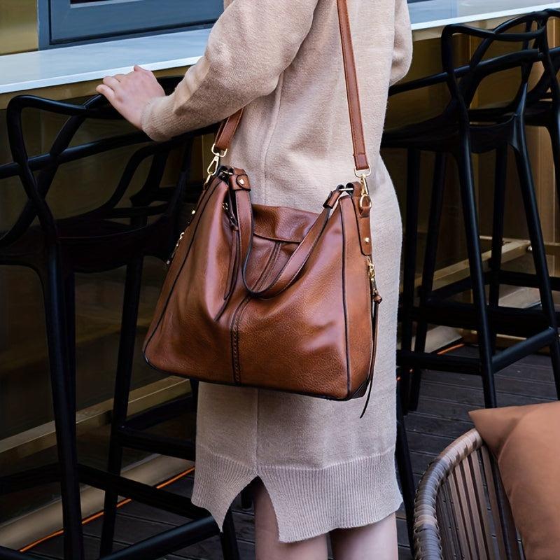 Women's Retro Hobo Bag Large PU Leather Handbag
