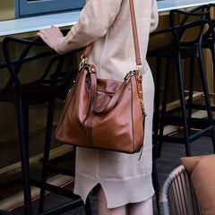 Women's Retro Hobo Bag Large PU Leather Handbag