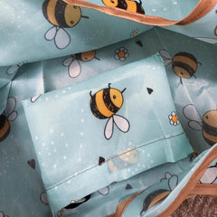 Bee Pattern Shopping Bag Large Capacity Tote Bag Outdoor Grocery Bag