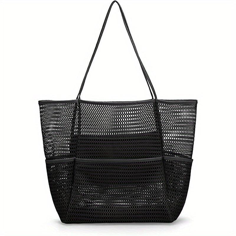 Large Mesh Beach Bag Grocery Shopping Bag Swimming Storage Bag
