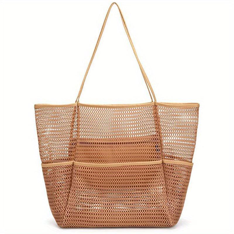 Large Mesh Beach Bag Grocery Shopping Bag Swimming Storage Bag