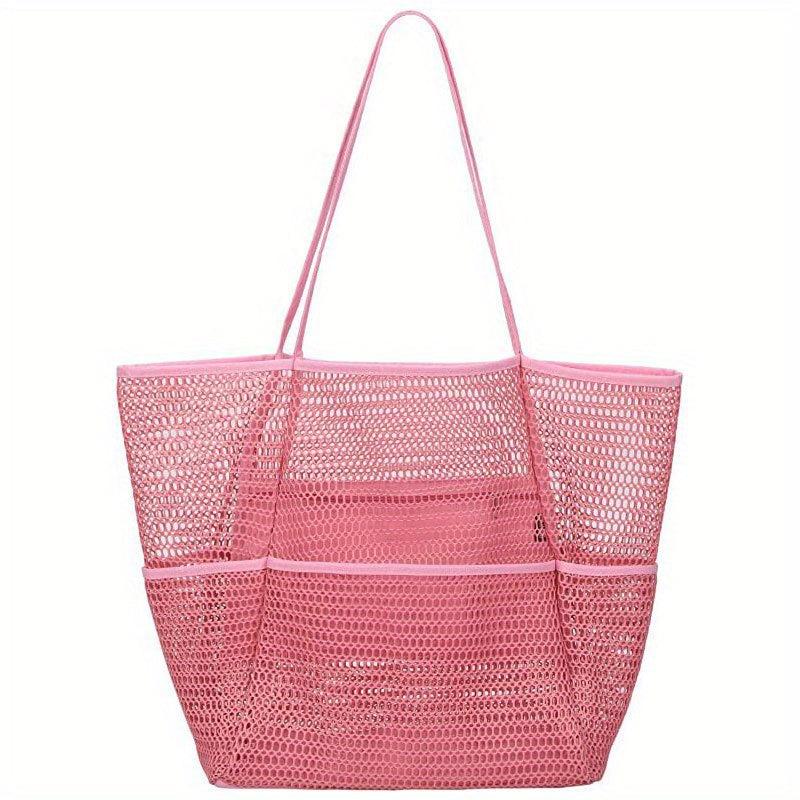Large Mesh Beach Bag Grocery Shopping Bag Swimming Storage Bag