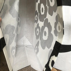 2pcs Retro Flower Print Handbag Large Capacity Storage Bag