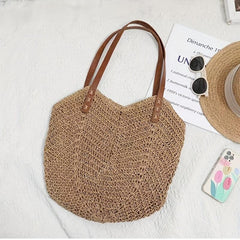 Boho Style Straw Woven Beach Bag Large Tote Bag for Women