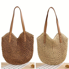 Boho Style Straw Woven Beach Bag Large Tote Bag for Women