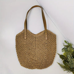Boho Style Straw Woven Beach Bag Large Tote Bag for Women
