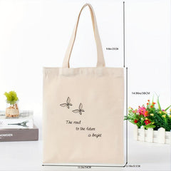 Butterfly Canvas Bag Shopping Tote Shoulder Bag