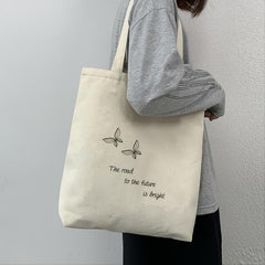 Butterfly Canvas Bag Shopping Tote Shoulder Bag