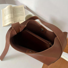 Classic Shoulder Bag with Insert Pouch for Work