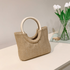 Beach Woven Handbag Decorative Satchel Bag