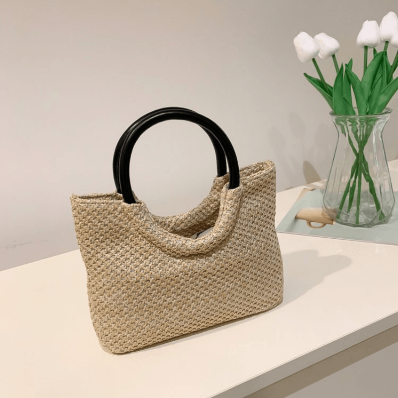 Beach Woven Handbag Decorative Satchel Bag
