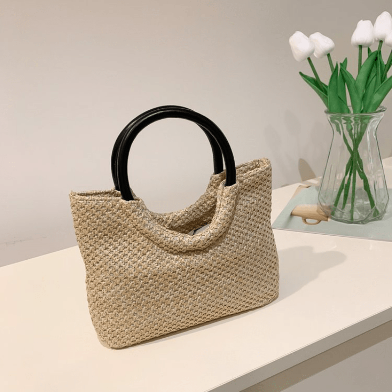 Beach Woven Handbag Decorative Satchel Bag
