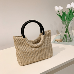 Beach Woven Handbag Decorative Satchel Bag