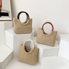 Beach Woven Handbag Decorative Satchel Bag