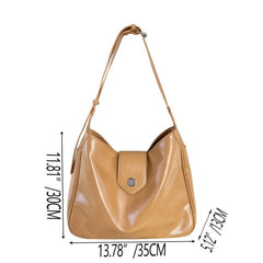 Soft Faux Leather Shoulder Bag for Shopping & Work