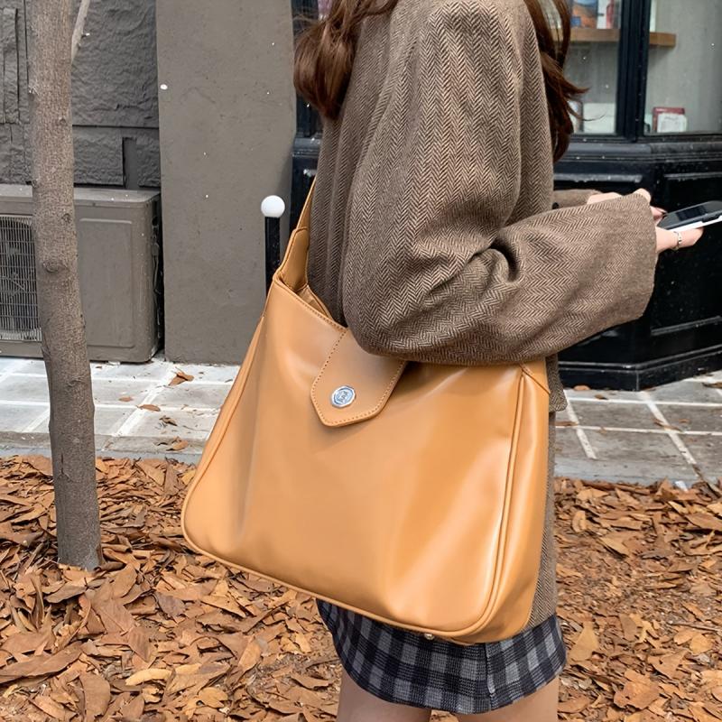 Soft Faux Leather Shoulder Bag for Shopping & Work