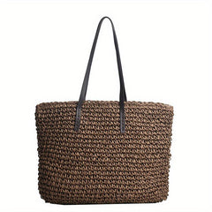 Women's Straw Tote Shoulder Bag Large Capacity Woven Bag