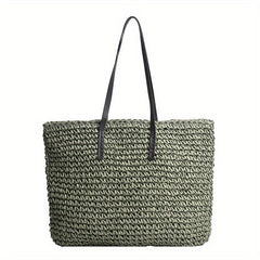 Women's Straw Tote Shoulder Bag Large Capacity Woven Bag