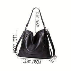 Retro Style Tote Bag For Women Large Capacity Shoulder Bag