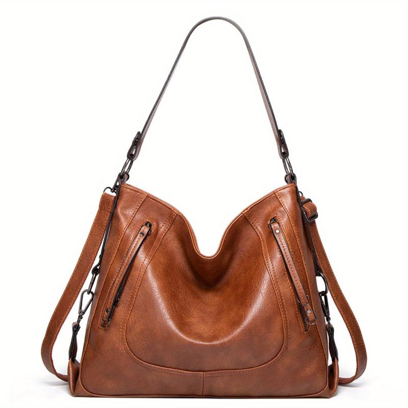 Retro Style Tote Bag For Women Large Capacity Shoulder Bag