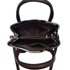 Plaid Pattern Handbags PU Crossbody Bag Women's Top Handle Satchel Purses
