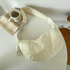 Women's Minimalist Canvas Hobo Bag Underarm Bag for Work