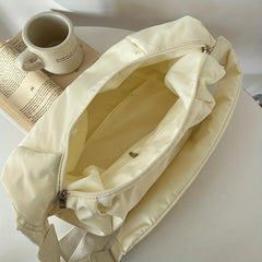 Women's Minimalist Canvas Hobo Bag Underarm Bag for Work