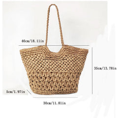 Straw Woven Summer Tote Beach Shoulder Bag