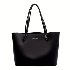 Solid Tote Bag Large Capacity Shoulder Bag Multifunctional Bag For Work