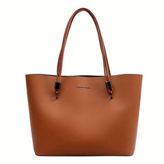 Solid Tote Bag Large Capacity Shoulder Bag Multifunctional Bag For Work