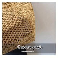 Summer Beach Tote Bag Woven Straw Large Shoulder Bag