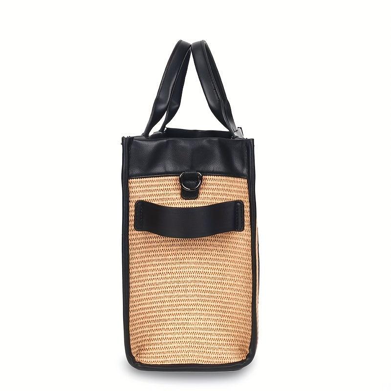 Straw Woven Beach Tote Large Shoulder Bag Casual Handbag