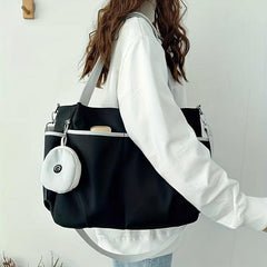Minimalist Nylon Tote Bag Large Capacity Shoulder Handbag Women's Shopper Bag