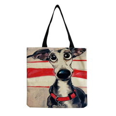 Puppy Print Shoulder Bag Casual Unique Handbag Women's Tote Purse