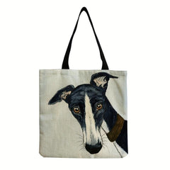 Puppy Print Shoulder Bag Casual Unique Handbag Women's Tote Purse