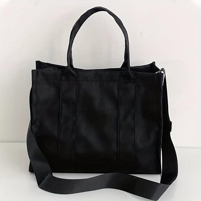 Large Capacity Letter Print Tote Bag Nylon Handbag
