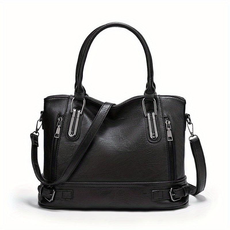 Vintage Large Tote Bag Retro Top Handle Shoulder Bag Women's Satchel Handbag