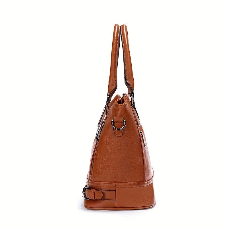 Vintage Large Tote Bag Retro Top Handle Shoulder Bag Women's Satchel Handbag