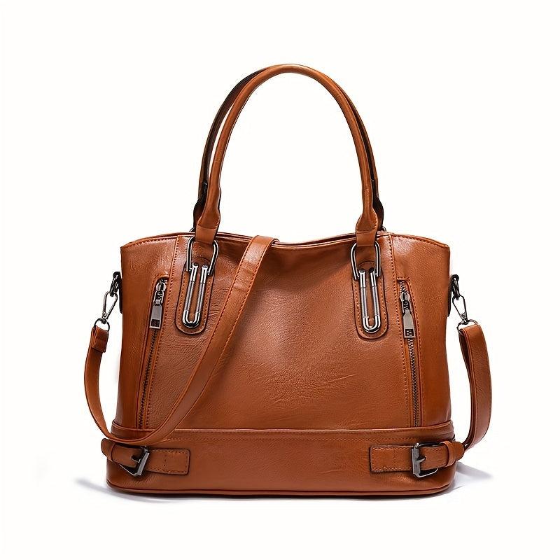 Vintage Large Tote Bag Retro Top Handle Shoulder Bag Women's Satchel Handbag