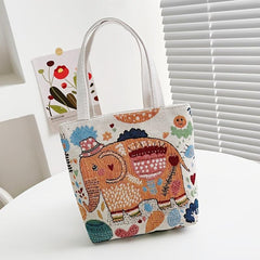 Women's Stylish Print Tote Bag Small Lunch Bag