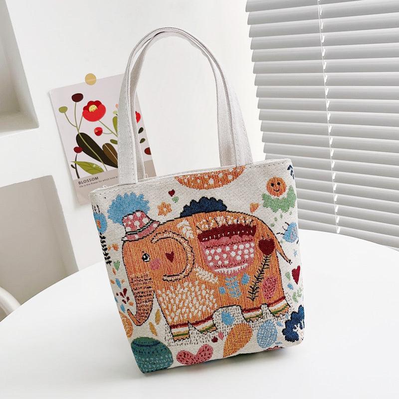 Women's Stylish Print Tote Bag Small Lunch Bag