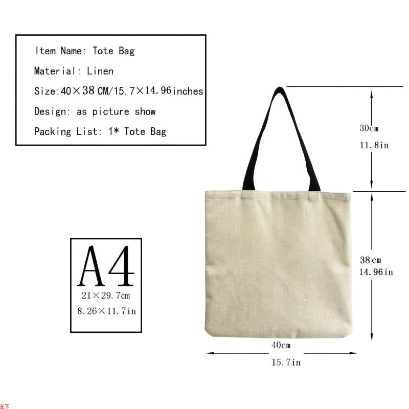 Horse Print Canvas Bag Foldable Lightweight Shoulder Bag