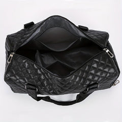 Quilted Detail Sports Handbag Storage Bag Solid Duffle Bag