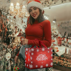 4 PCS Large Christmas Gift Bags Tote Non Woven Multifunctional Bags