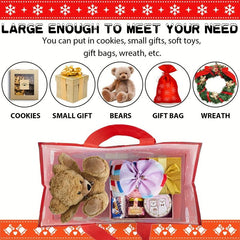 4 PCS Large Christmas Gift Bags Tote Non Woven Multifunctional Bags