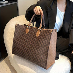 Vintage Geometric Pattern Tote Bag Classic Satchel Shoulder Bag